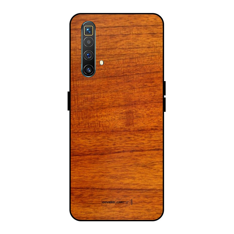 Wood Texture Design Metal Back Case for Realme X3 SuperZoom