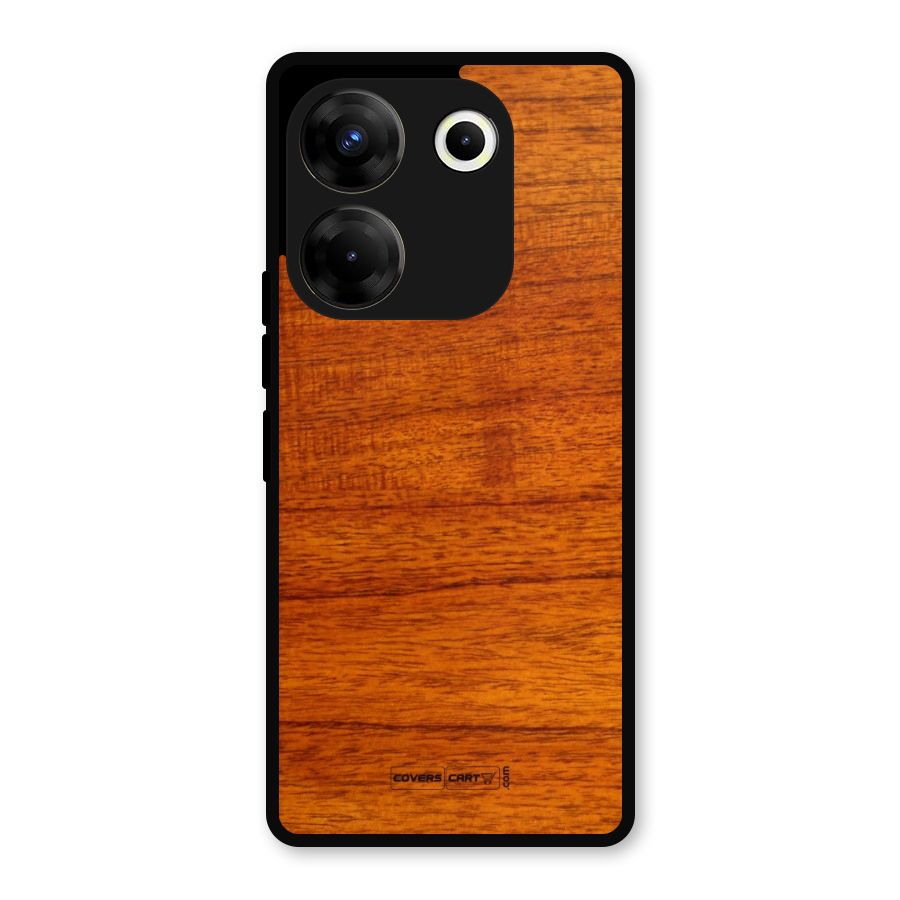 Wood Texture Design Metal Back Case for Tecno Camon 20