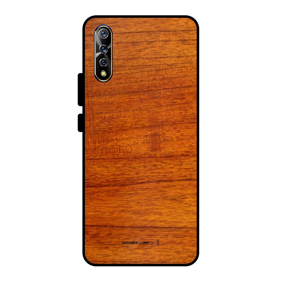 Wood Texture Design Metal Back Case for Vivo S1