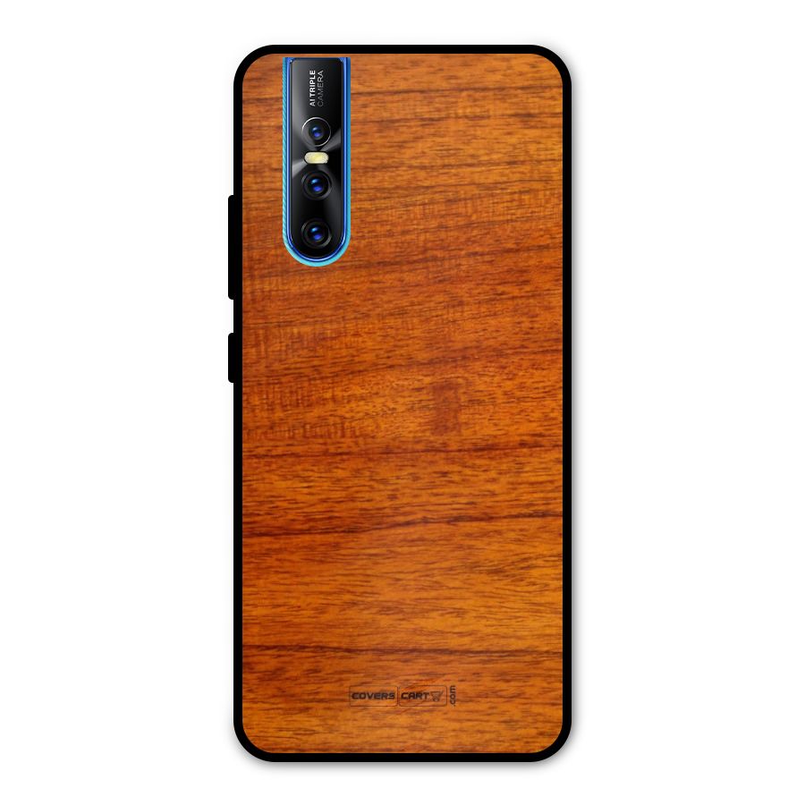 Wood Texture Design Metal Back Case for Vivo V15 Pro
