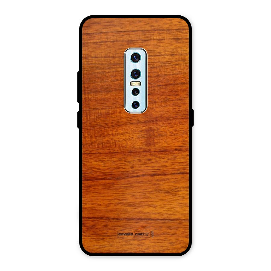 Wood Texture Design Metal Back Case for Vivo V17 Pro