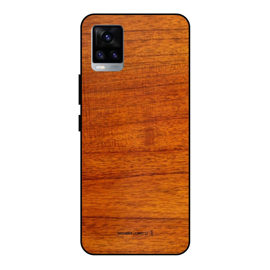Wood Texture Design Metal Back Case for Vivo V20