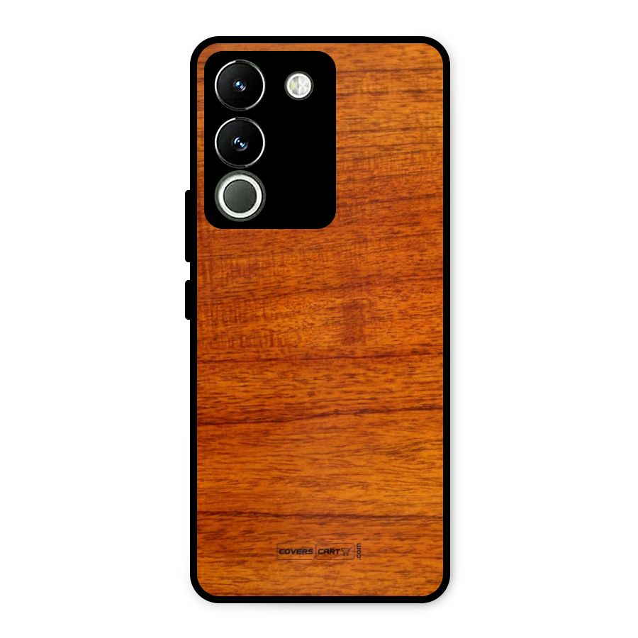 Wood Texture Design Metal Back Case for Vivo Y200