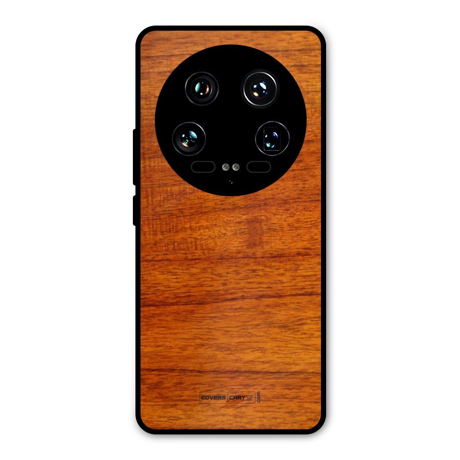 Wood Texture Design Metal Back Case for Xiaomi 14 Ultra