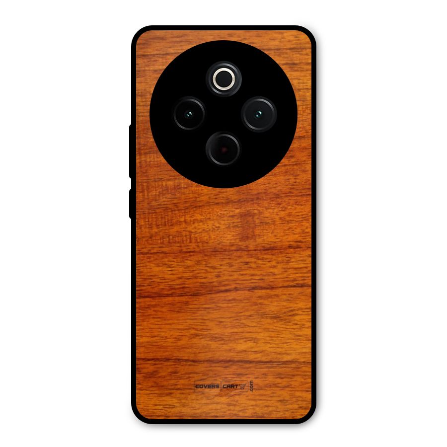 Wood Texture Design Metal Back Case for iQOO Z10