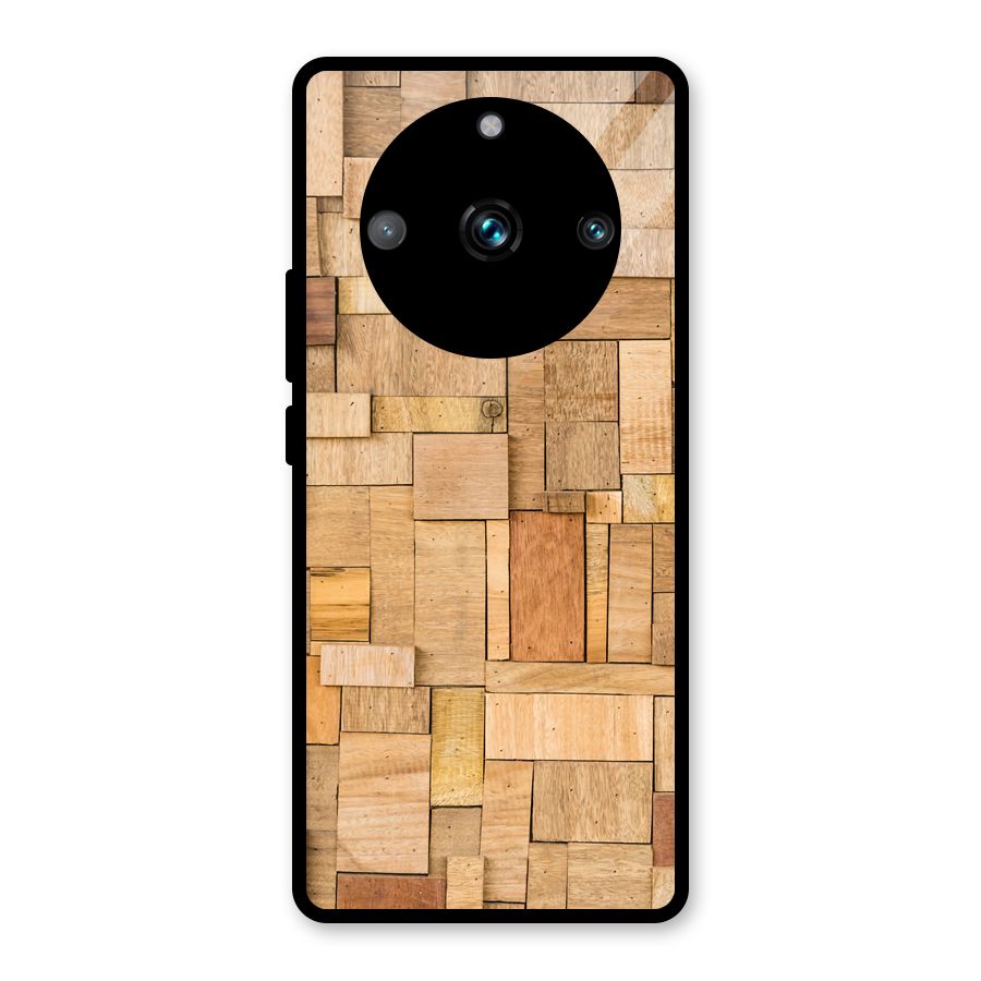 Wooden Blocks Glass Back Case for Realme 11 Pro
