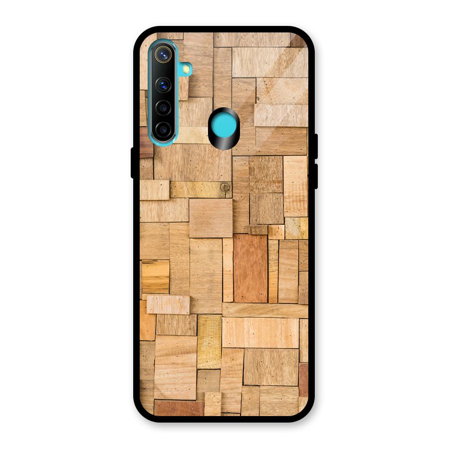 Wooden Blocks Glass Back Case for Realme 5