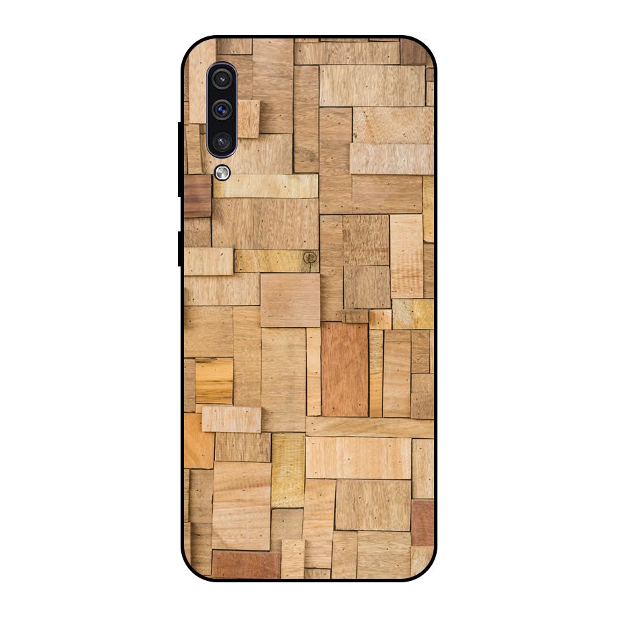 Wooden Blocks Metal Back Case for Galaxy A30s