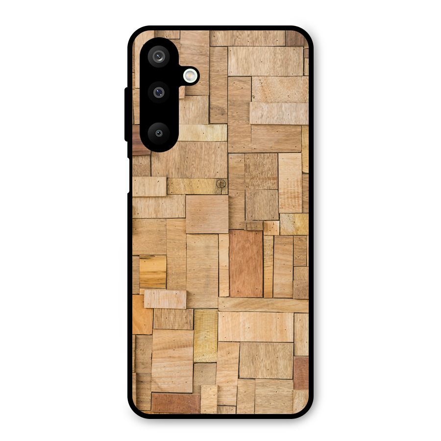 Wooden Blocks Metal Back Case for Galaxy M16