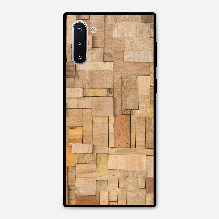 Wooden Blocks Metal Back Case for Galaxy Note 10