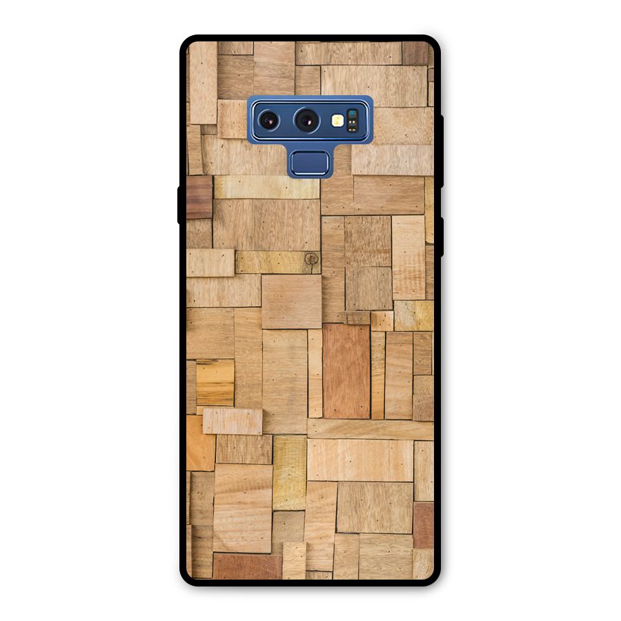 Wooden Blocks Metal Back Case for Galaxy Note 9