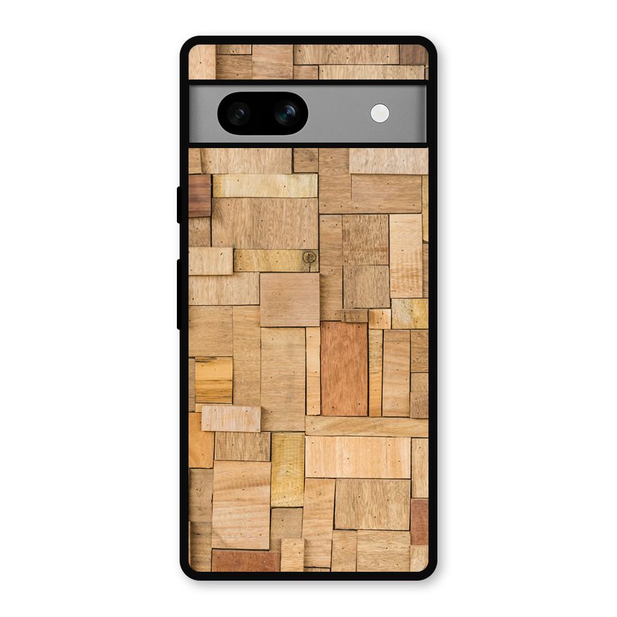 Wooden Blocks Metal Back Case for Google Pixel 7a