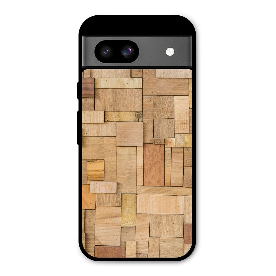 Wooden Blocks Metal Back Case for Google Pixel 8a