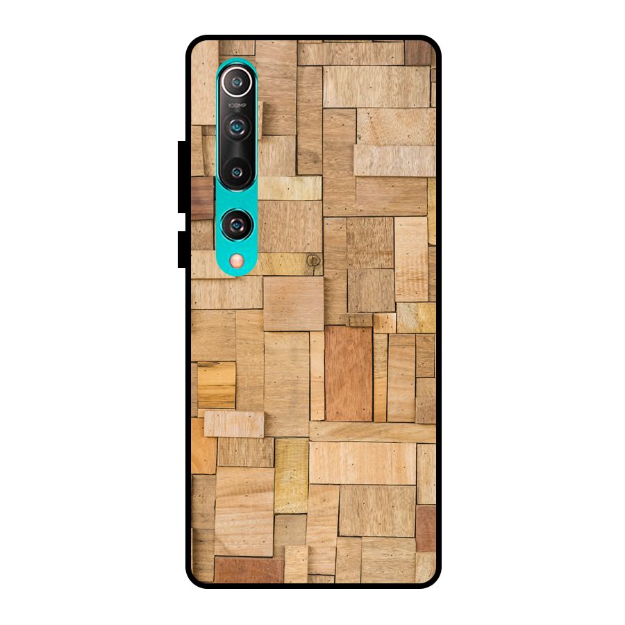 Wooden Blocks Metal Back Case for Mi 10