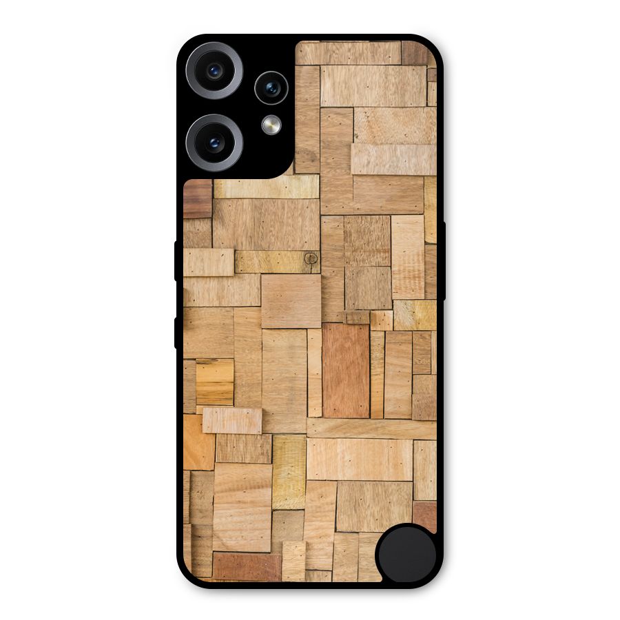 Wooden Blocks Metal Back Case for Nothing CMF Phone 2 Pro
