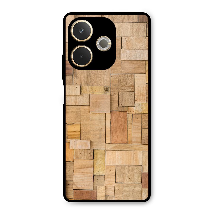 Wooden Blocks Metal Back Case for Oppo A5 Pro