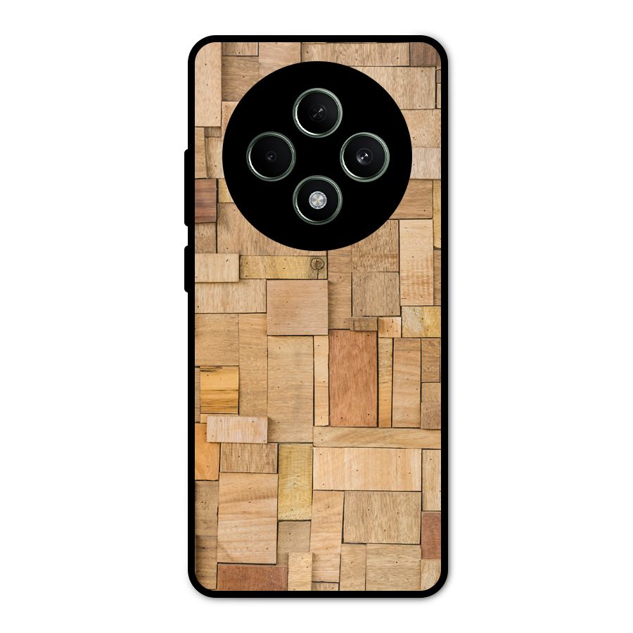 Wooden Blocks Metal Back Case for Oppo F27