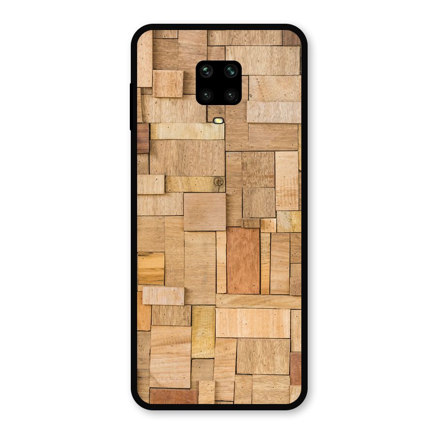 Wooden Blocks Metal Back Case for Poco M2 Pro