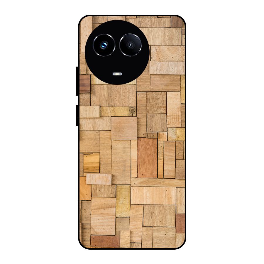 Wooden Blocks Metal Back Case for Realme 11X