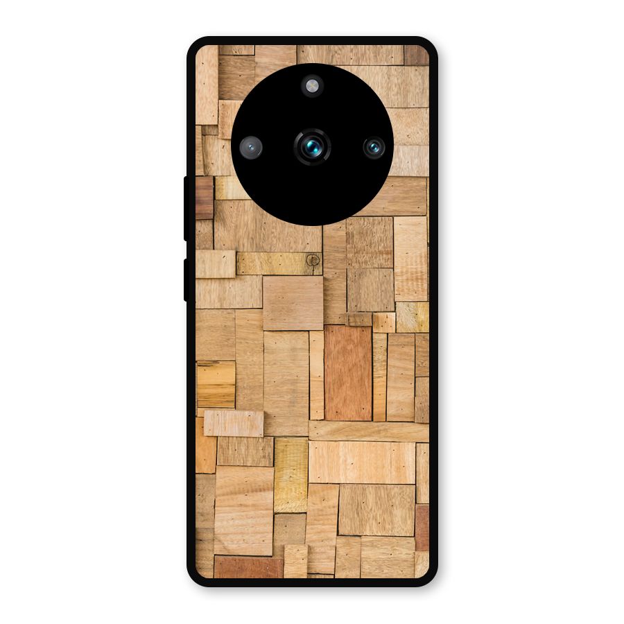 Wooden Blocks Metal Back Case for Realme 11 Pro Plus