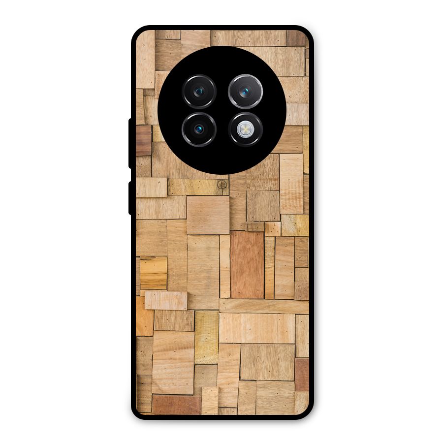 Wooden Blocks Metal Back Case for Realme 13 Plus