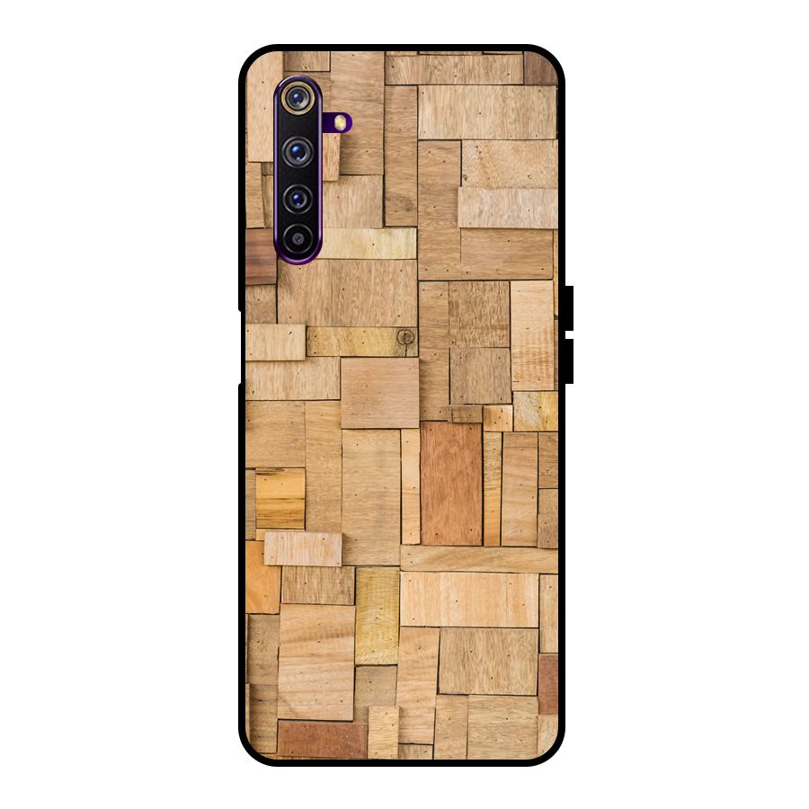 Wooden Blocks Metal Back Case for Realme 6 Pro