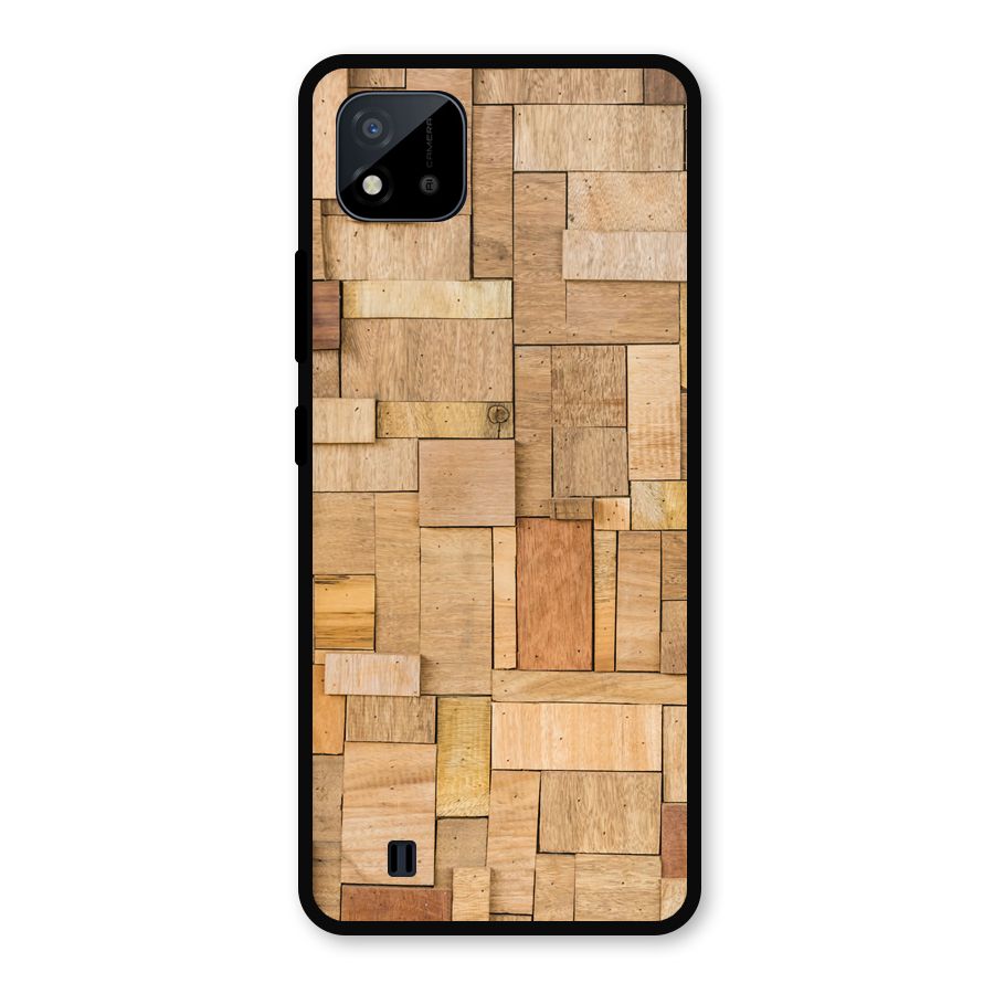 Wooden Blocks Metal Back Case for Realme C11 2021