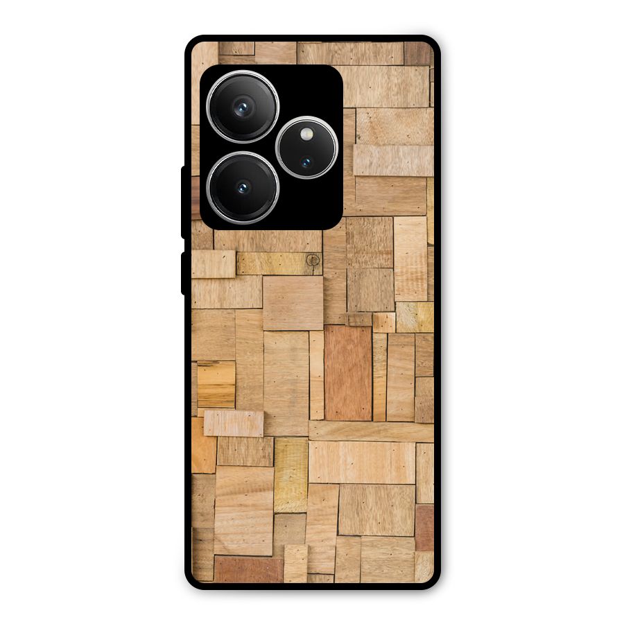 Wooden Blocks Metal Back Case for Realme GT 6