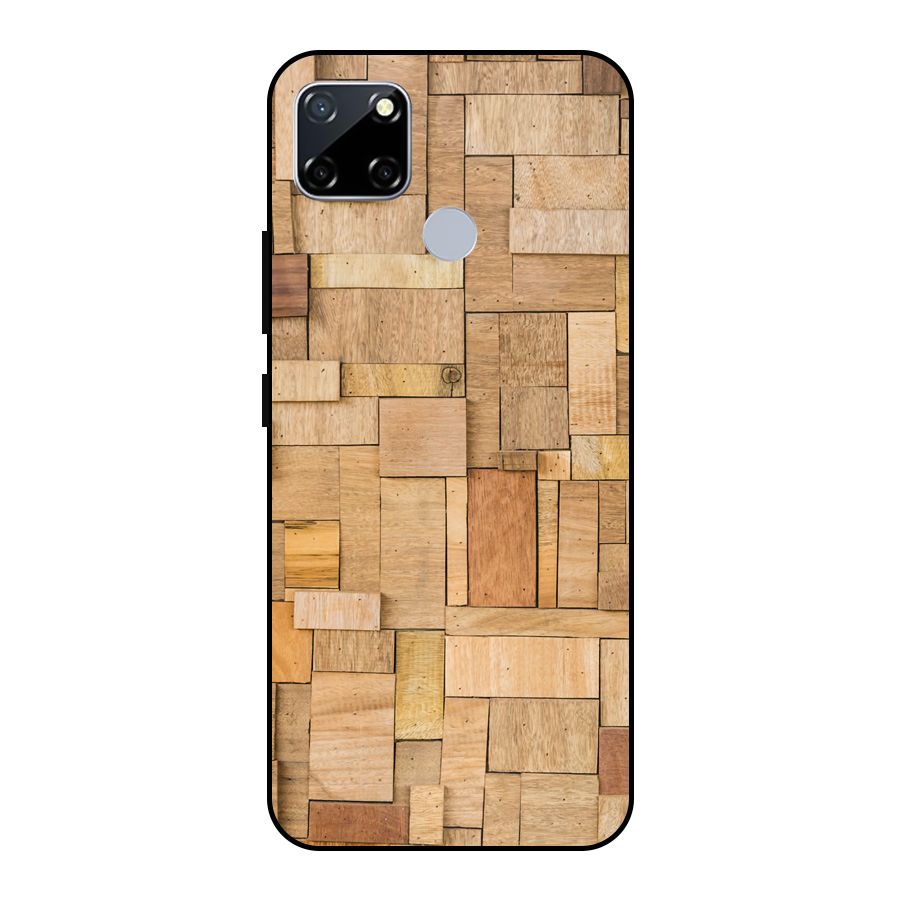Wooden Blocks Metal Back Case for Realme Narzo 30A