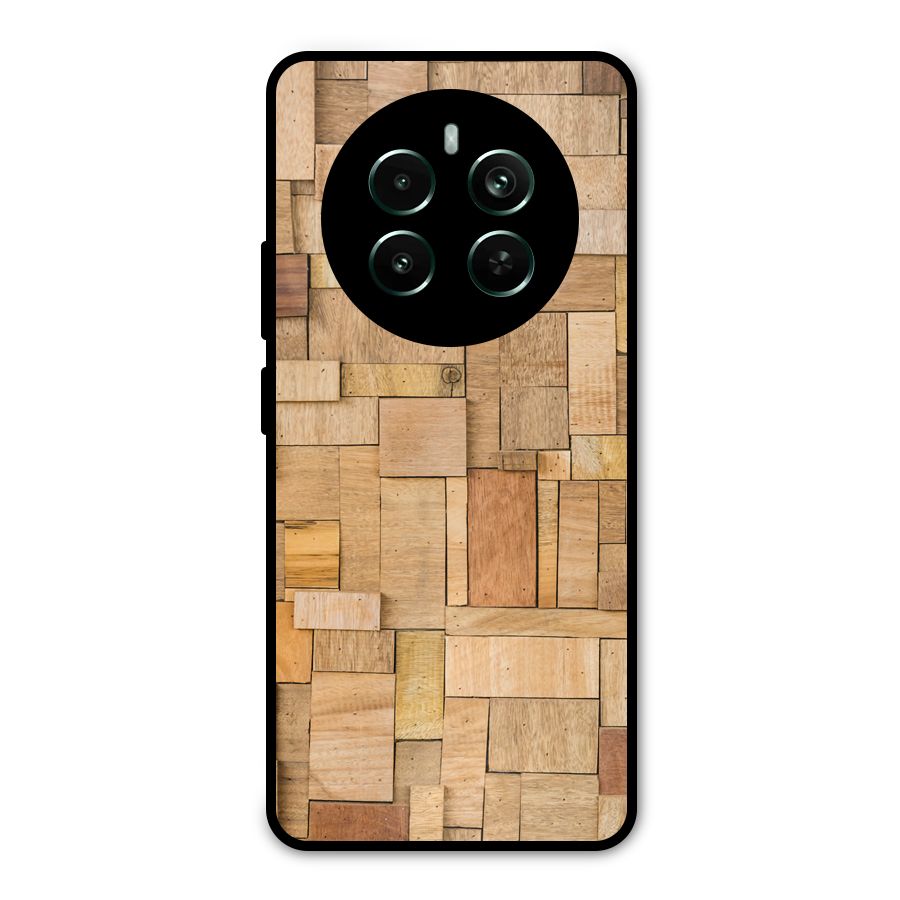 Wooden Blocks Metal Back Case for Realme Narzo 70 Pro