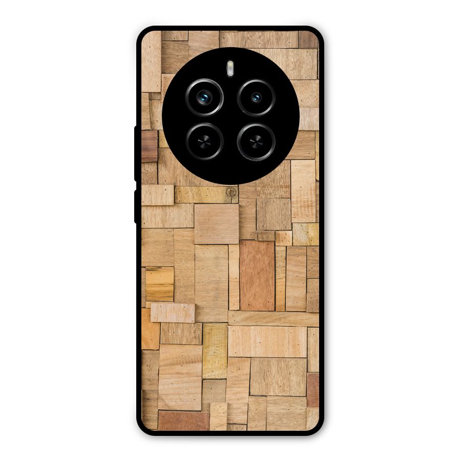 Wooden Blocks Metal Back Case for Realme P1 Pro