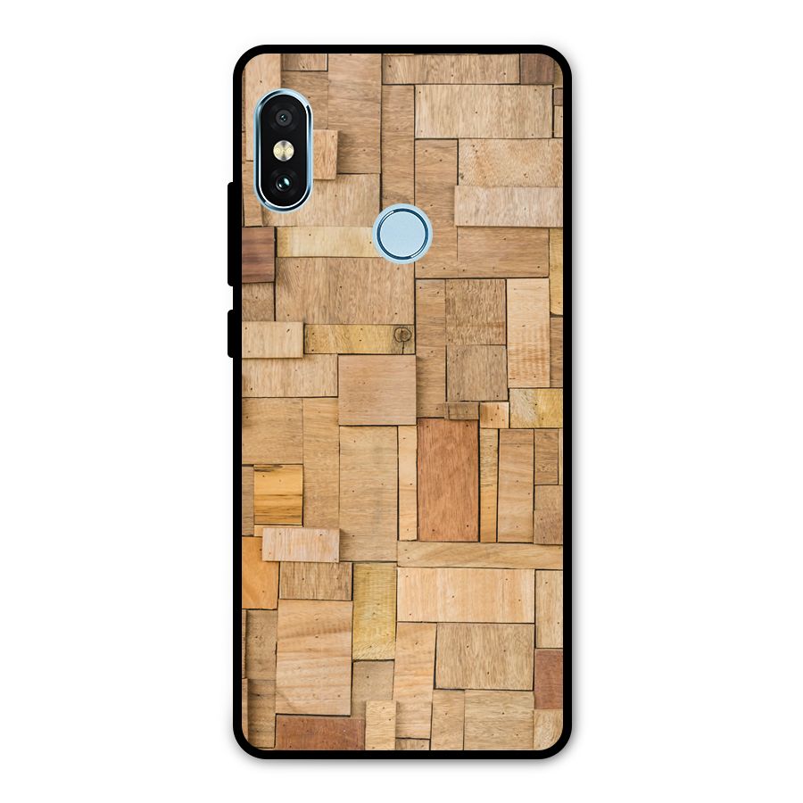 Wooden Blocks Metal Back Case for Redmi Note 5 Pro