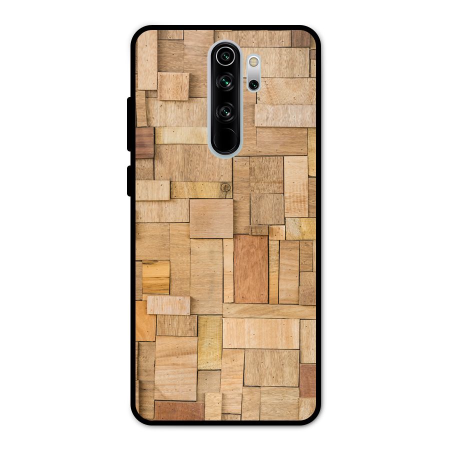 Wooden Blocks Metal Back Case for Redmi Note 8 Pro