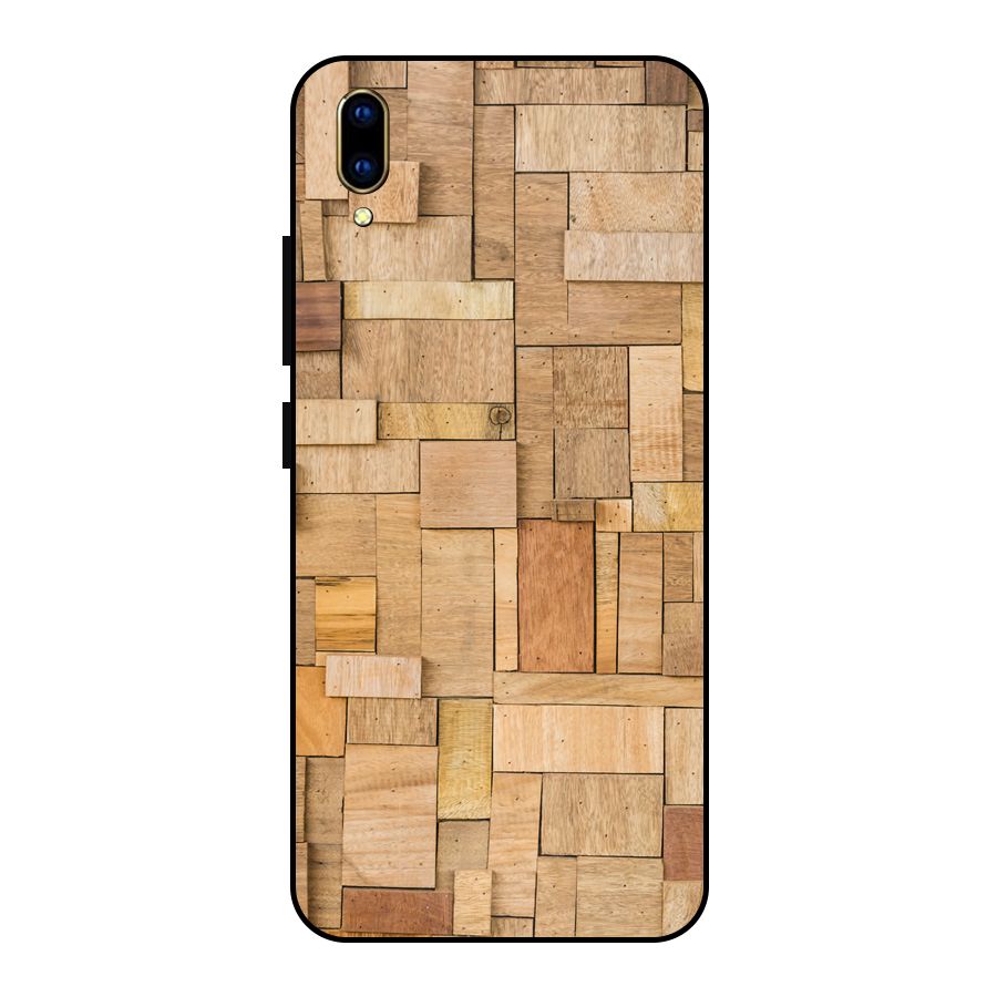 Wooden Blocks Metal Back Case for Vivo V11 Pro