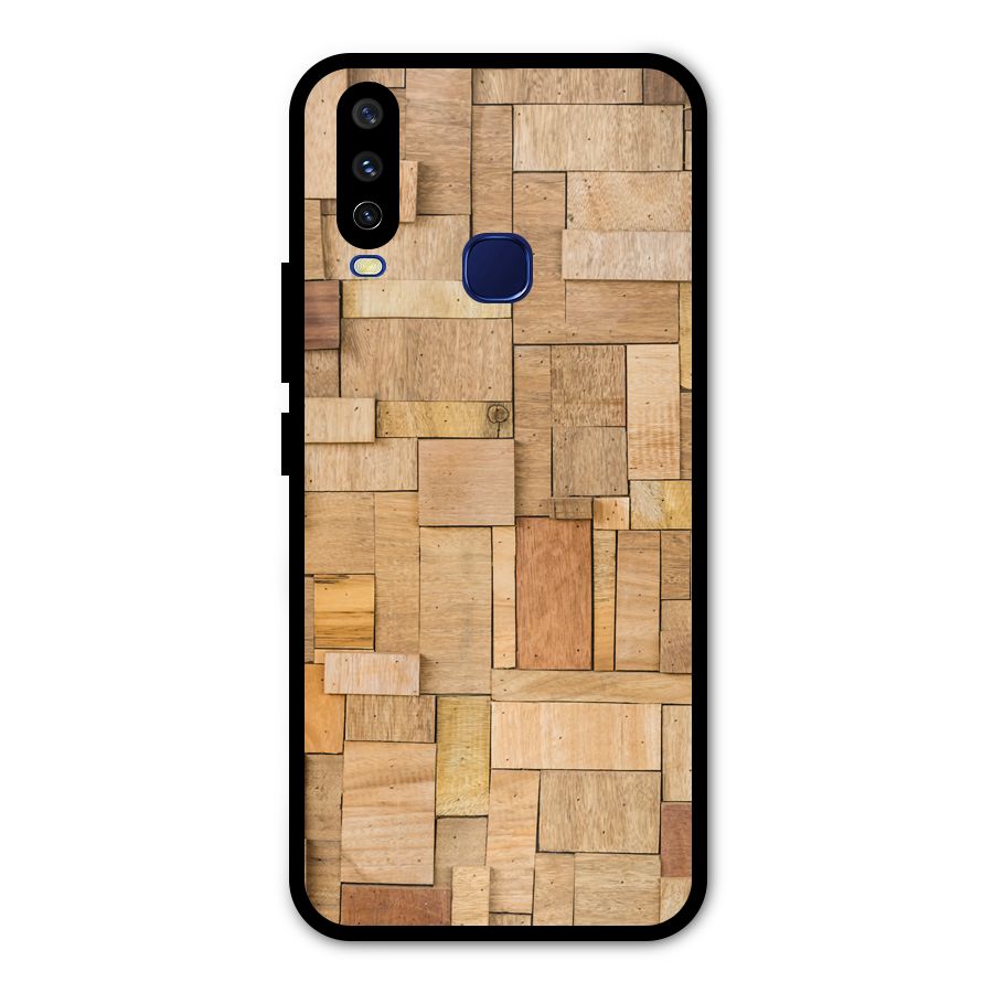 Wooden Blocks Metal Back Case for Vivo V17