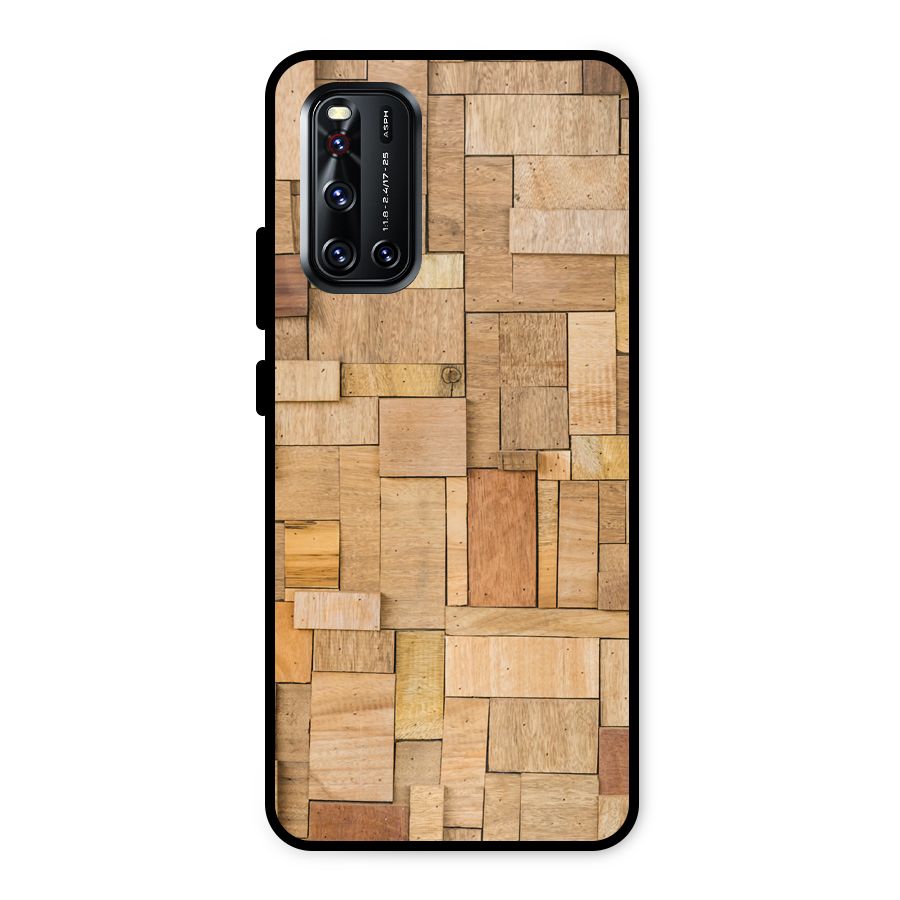 Wooden Blocks Metal Back Case for Vivo V19