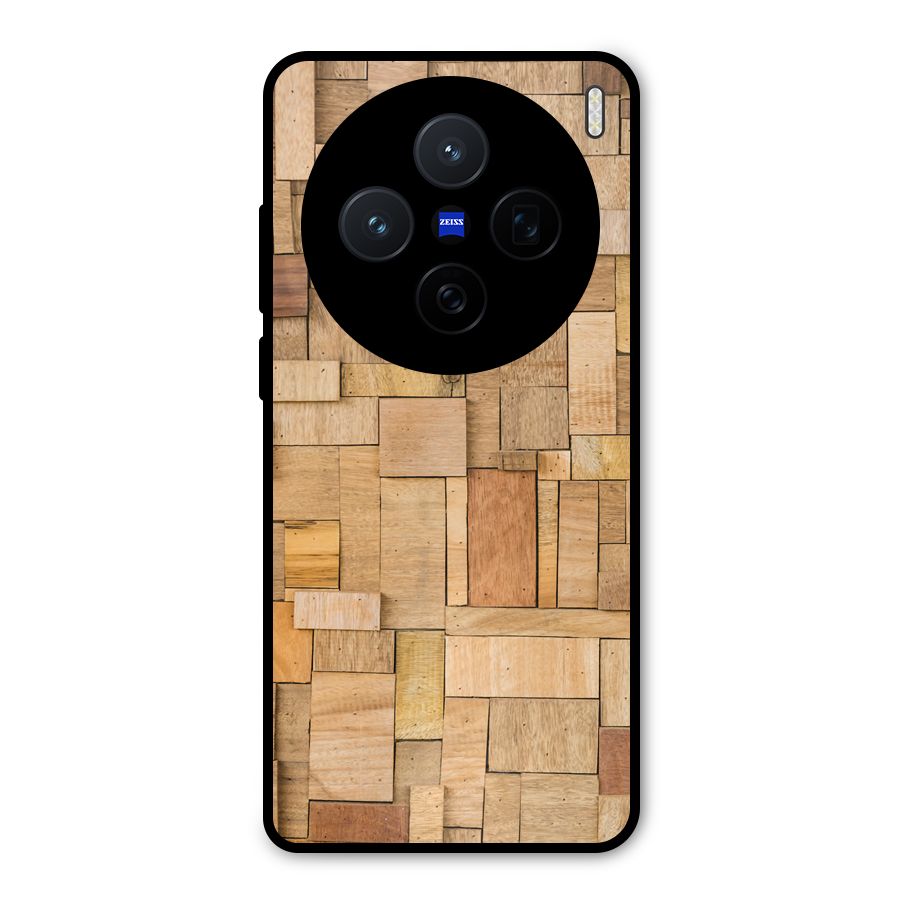 Wooden Blocks Metal Back Case for Vivo X200