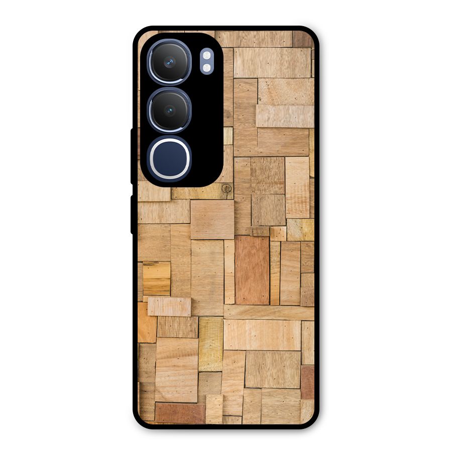 Wooden Blocks Metal Back Case for Vivo Y29
