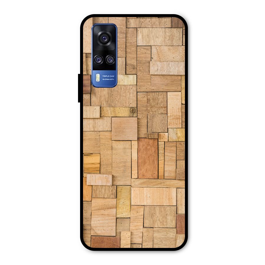 Wooden Blocks Metal Back Case for Vivo Y31