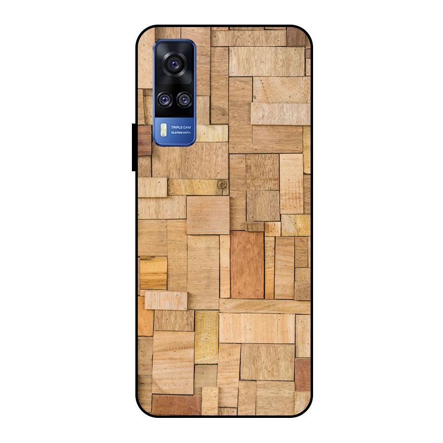 Wooden Blocks Metal Back Case for Vivo Y51