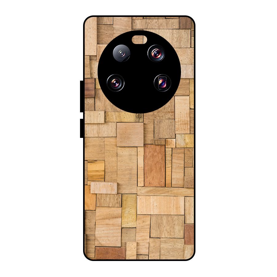 Wooden Blocks Metal Back Case for Xiaomi 13 Ultra