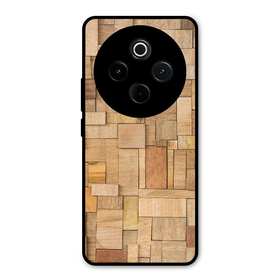 Wooden Blocks Metal Back Case for iQOO Z10