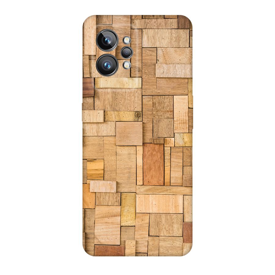 Wooden Blocks Original Polycarbonate Back Case for Realme GT2 Pro