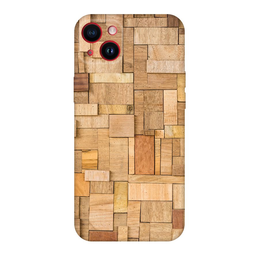 Wooden Blocks Original Polycarbonate Back Case for iPhone 14 Plus