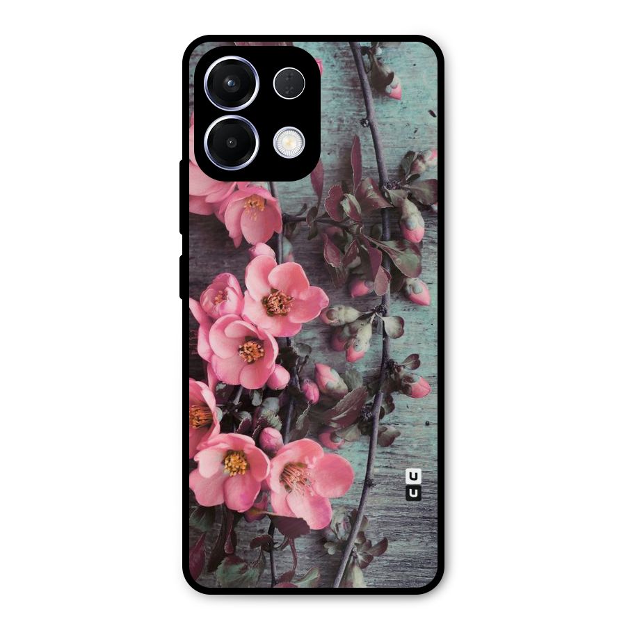 Wooden Floral Pink Metal Back Case for Oppo K13