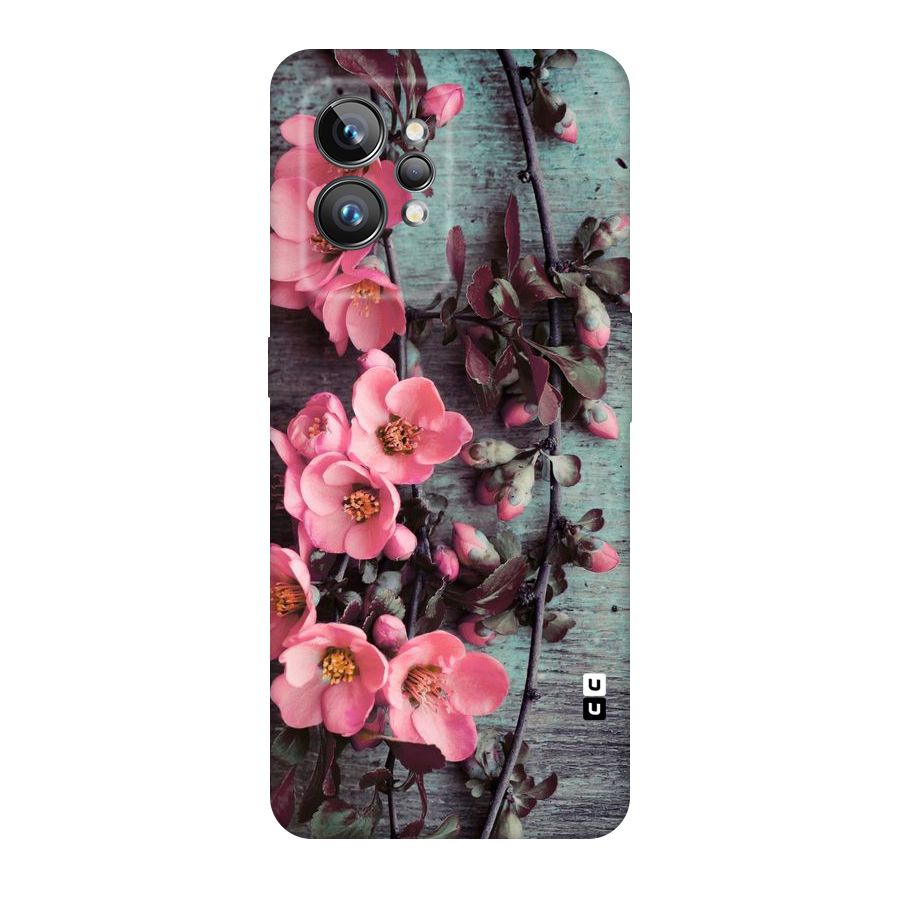 Wooden Floral Pink Original Polycarbonate Back Case for Realme GT2 Pro