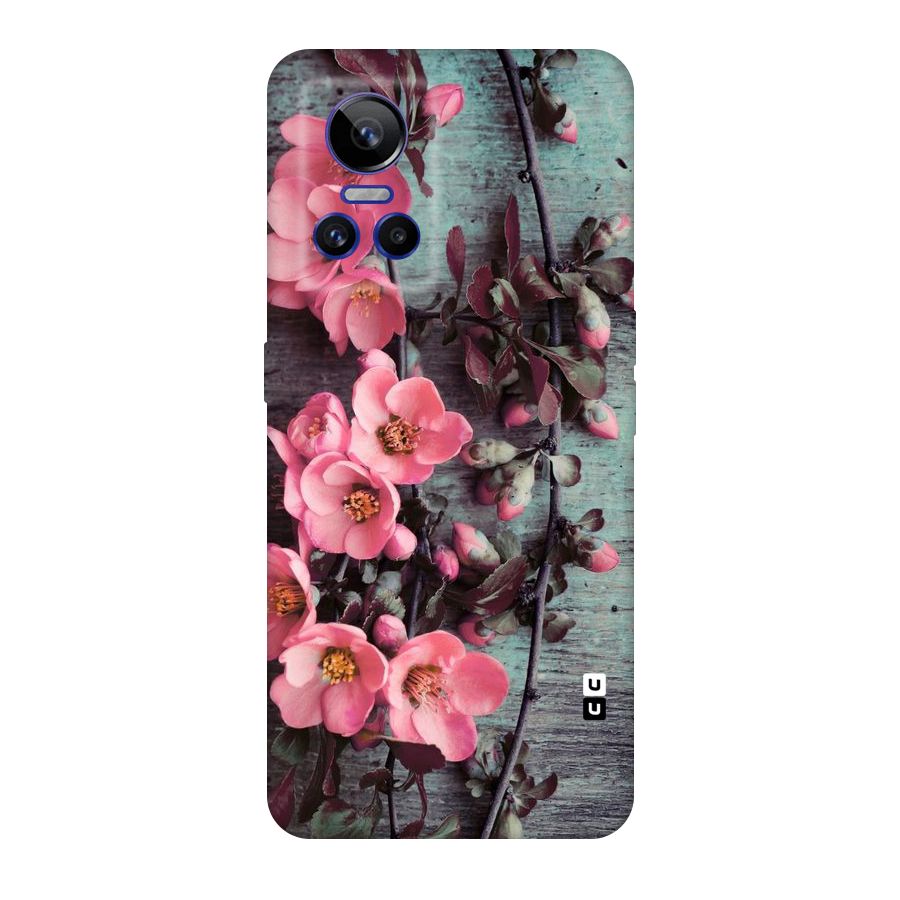 Wooden Floral Pink Original Polycarbonate Back Case for Realme GT Neo 3