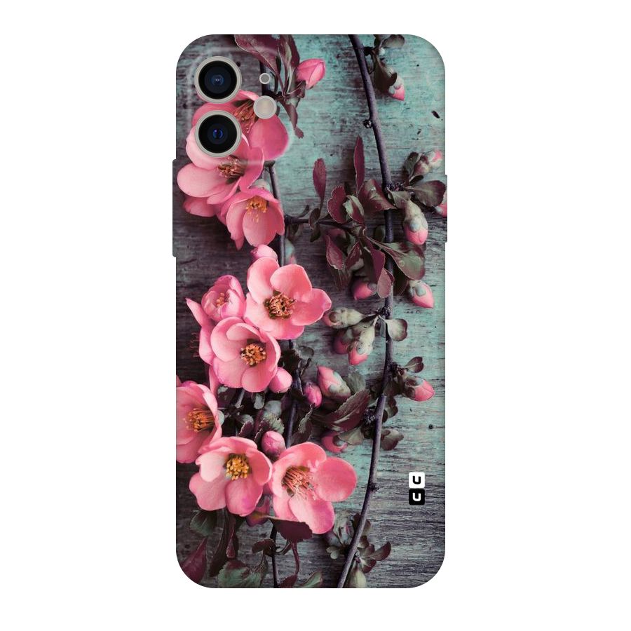 Wooden Floral Pink Original Polycarbonate Back Case for iPhone 11