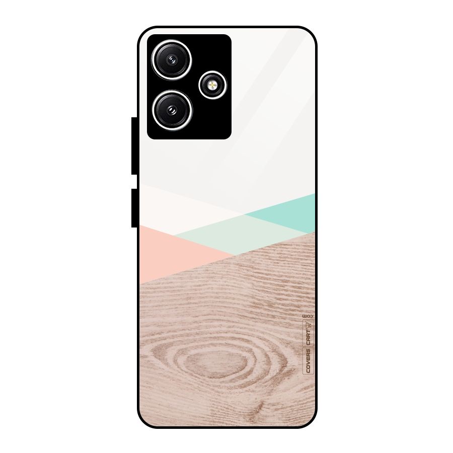 Wooden Fusion Glass Back Case for Redmi 12 5G