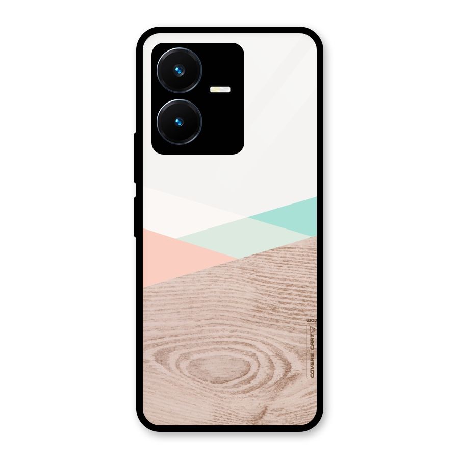 Wooden Fusion Glass Back Case for Vivo Y22s